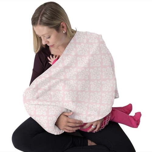 Kushies GoPillow Wearable Breastfeeding Pillow Pink Print