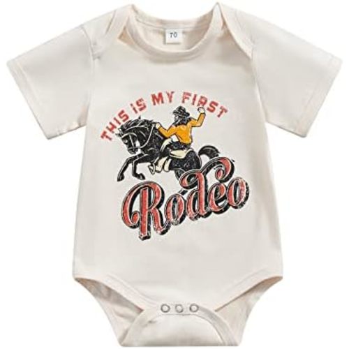 Kayotuas Western Baby Boy Girl Clothes Cow Print Bubble Romper Oversized Short Sleeve Tshirt Bodysuit Infant Summer Outfits