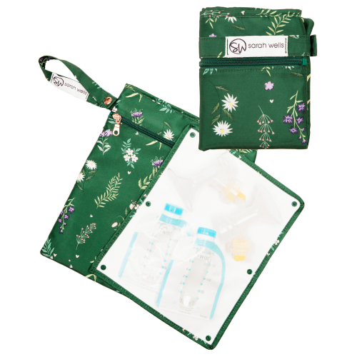 Pumparoo Wet Dry Bag with Staging Mat Olive You Waterproof and Portable Pumping Storage – Sarah Wells Bags