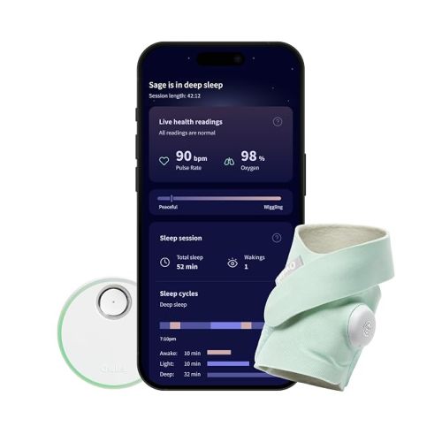 Owlet Dream Sock Smart Baby Monitor, Better Sleep for Baby & You