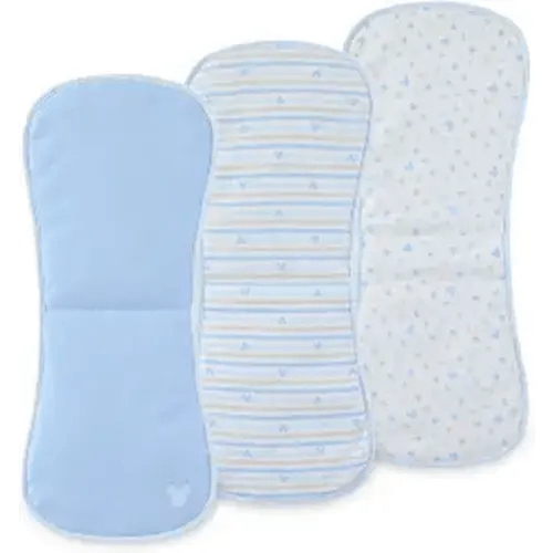 Disney Baby Burp Cloths 3-Pack – Mickey Mouse and Minnie Mouse Soft Absorbent 20" x 10" Leakproof Burping Rags for Baby Boys Girls & Unisex Newborns & Infants