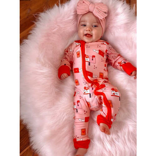 2-Way Convertible Zip Romper, Love Letters