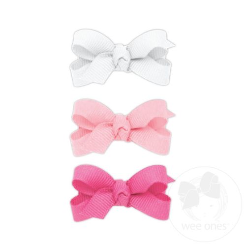 NEW MULTIPACK! Baby Grosgrain Bows Knot Wrap - WHT, LPK, HPK | Wee Ones Hair Bows & Accessories
