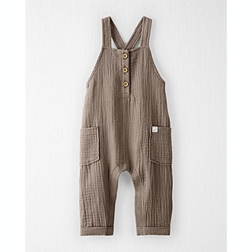 carter's®  - 6 Months Organic Cotton Gauze Overall in Browncarter's®