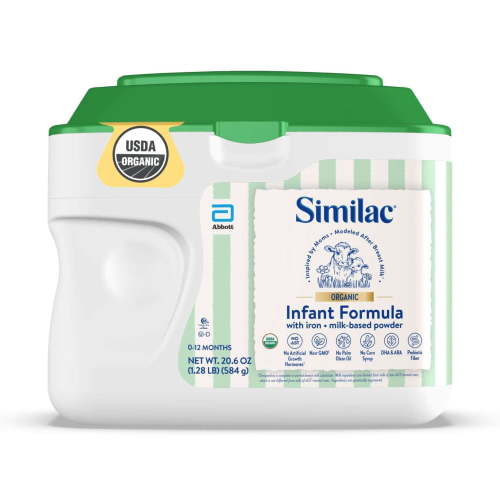 Similac Organic Baby Formula Powder, USDA-Certified Organic, 20.6-oz Tub
