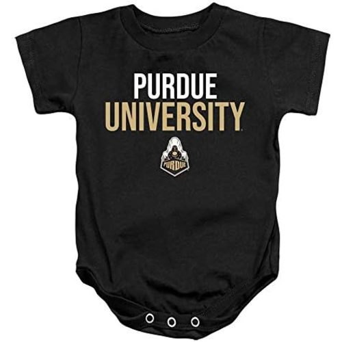 Purdue University Official Stacked Unisex Infant Snap Suit for Baby