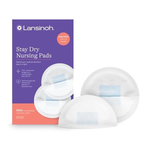 Lansinoh Stay Dry Disposable Nursing Pads, 100 Count