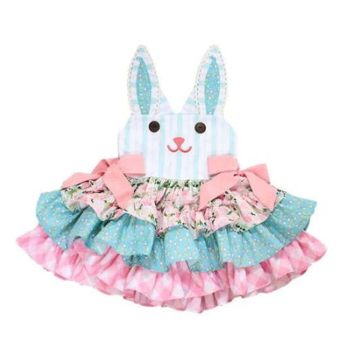 Flora Romper Girls Easter Bunny Bubble Romper Dress
 – Howdy House Kids