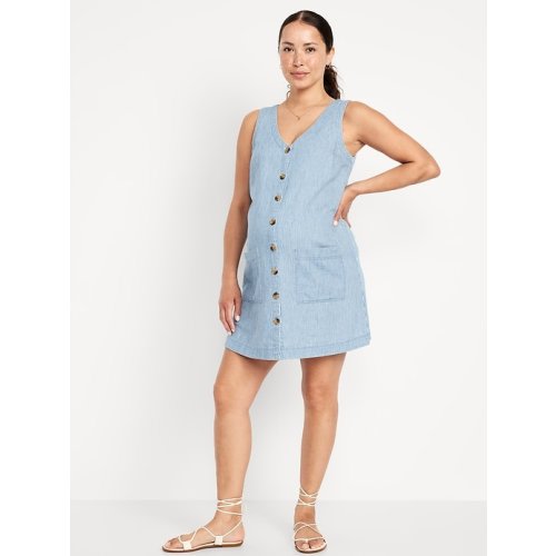 Maternity Sleeveless Jean Mini Dress | Old Navy