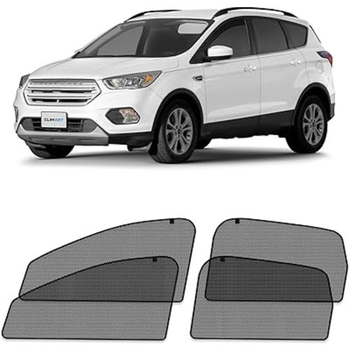 CLIM ART Magnetic Car Window Shades for Ford Escape 2013-2019 – Custom-Fit Sun Blocker Curtains, Side Window Covers, Essential Car Accessories for Camping, Baby, and Privacy Protection - MS0218