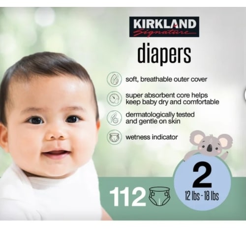 Kirkland Signature Diaper Size 2, 112-count | Costco