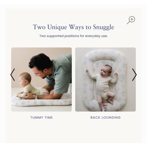 Infant Lounger Wave | Blue Toile