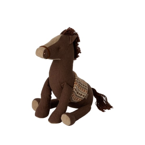 Pony in Brown, Soft Toy Horse with Saddle - Maileg - Maileg USA