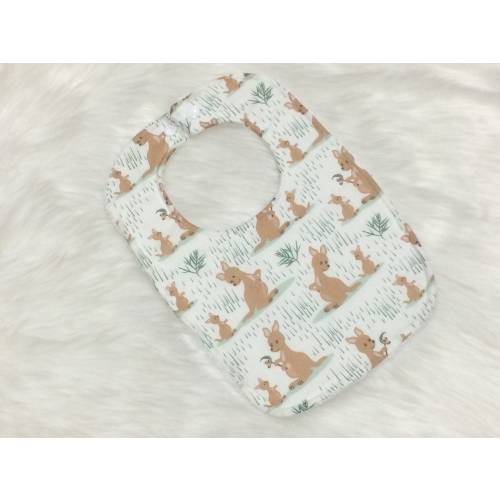 Kangaroo Bib, Baby Bib, Joey Bib, Kangaroo Baby Bib, Aussie Bush Bib, Australian Bib, Australian Animals Bib, Baby Shower Gift, Dribble Bib