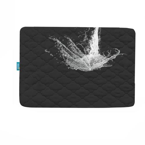 Pack and Play Mattress Pad Waterproof, Pack and Play Sheets Quilted- 39" x 27" Fitted, Black