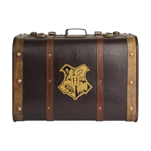 Harry Potter Hogwarts School Trunk - Collectible Storage Chest with Hogwarts Crest - 17.5" Decorative Keepsake Box for Fans - Not for Travel Use