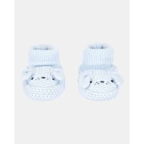 Baby Boy Puppy Crochet Booties - Blue | Carter's