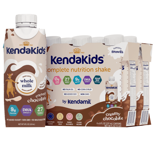 KendaKids Complete Nutrition Shake with Protein & DHA, Creamy Chocolate, 8 fl oz, (6 Pack)