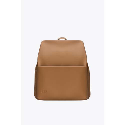 The Everyday Diaper Backpack in Camel Vegan Leather
