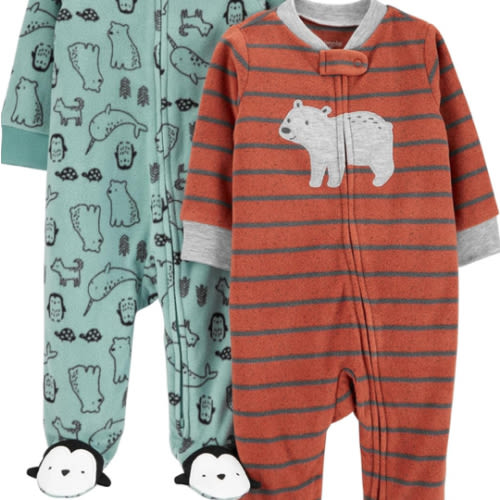 Simple Joys by Carter's baby-boys 2-pack Fleece Footed Sleep and PlayBaby and Toddler Sleepers