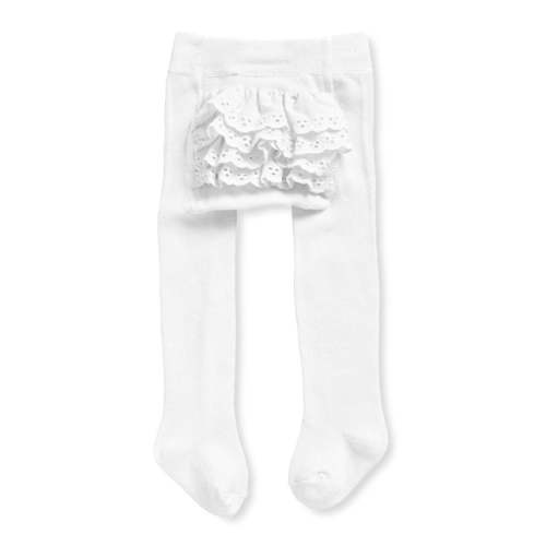 MeMoi Infant Girl's Rhumba Cotton Blend Tights With Ruffles