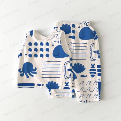 Baby 2-Piece Ocean Animal Sleeveless Set