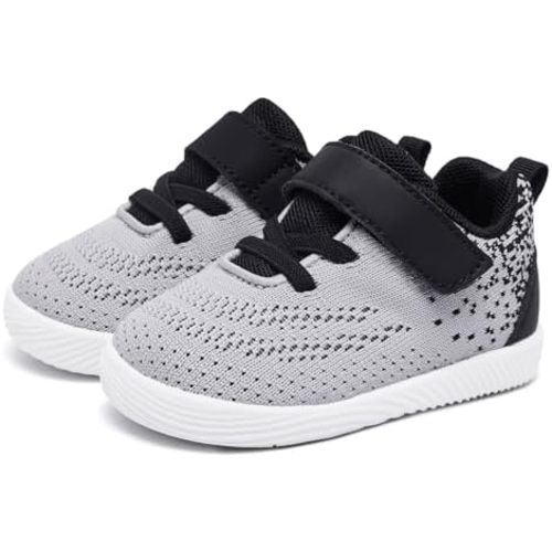 MORENDL Toddler Sneakers Baby Boys & Girls Barefoot Shoes Lightweight Breathable Walking Running Tennis Athletic Sport Shoes