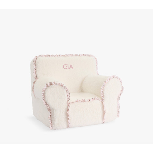 Anywhere Chair®, Ivory Sherpa Ditsy Ruffle