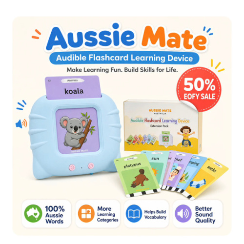 AussieMate™ - Australian Accent Audible Flashcard Device