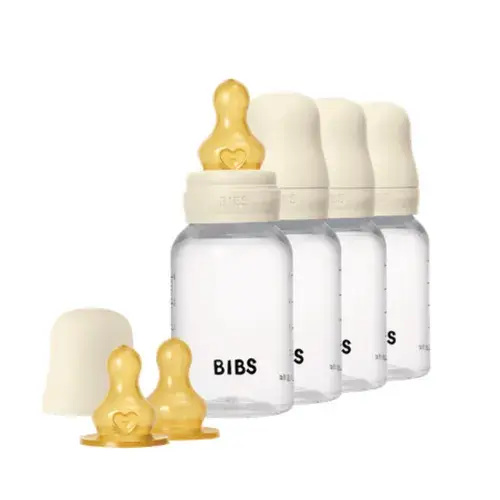 BIBS Baby Bottle Complete Set 4 Pack Ivory 150ml | Baby Bunting AU