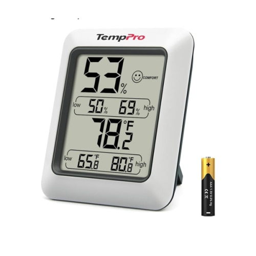 Amazon.com: TempPro TP50 Digital Hygrometer Indoor Thermometer Room Thermometer | Humidity Meter Humidity Gauge with Temperature Humidity Monitor for House Office Celler Kitchen Greenhouse RV
