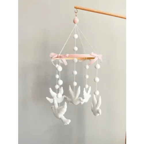 dove baby mobile - Wood and Tale Crafts Etsy