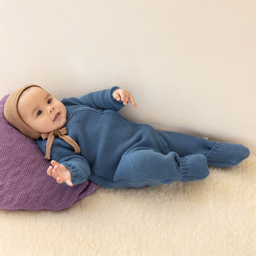 Disana Knitted Overall – 100% Organic Merino Wool Baby Suit, 0–12 Months (GOTS, Made in Germany)