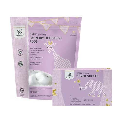 Baby Laundry Detergent Pods + Baby Dryer Sheets Kit