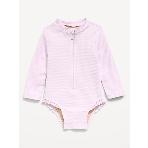 Long-Sleeve Rashguard Swim One-Piece for Baby
