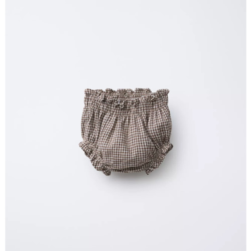 CHECKERED BOTTOMS - Brown / Ecru | ZARA United States
