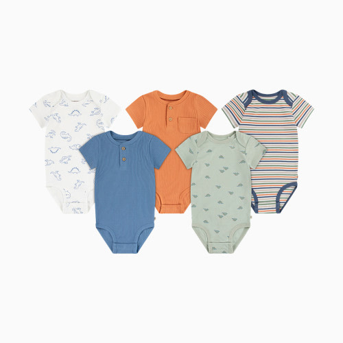 Huggies Elevated Bodysuit (5 Pack) - Desert Sage/Orange, 3-6 M