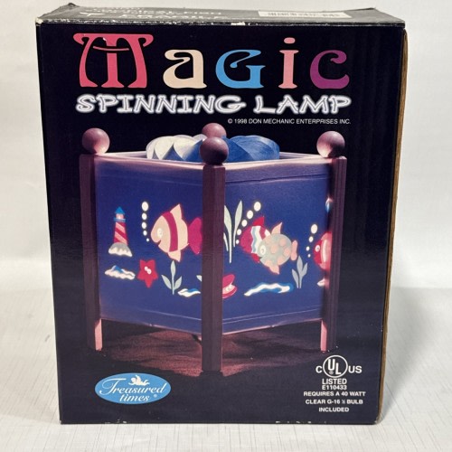 Treasured Times Magic Spinning Lamp Tropical Fish Vintage New In Box
