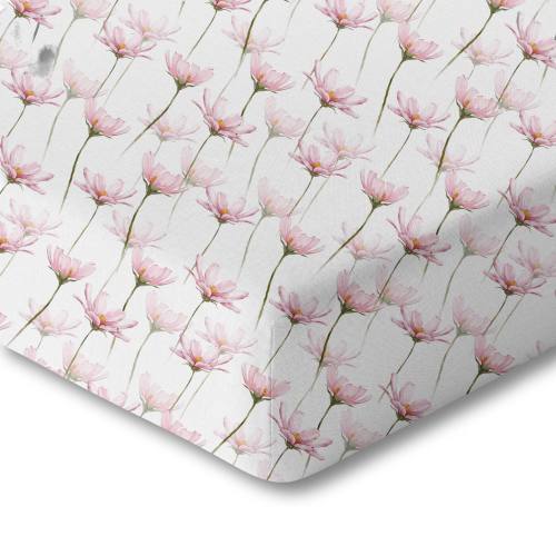 Organic Crib Sheet - Pink Petals