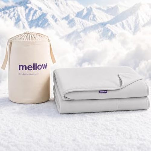 Mellow Cloud Cold Cooling Comforter for Hot Sleepers, Built-in Duvet, Gray