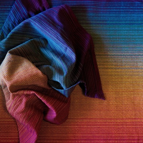 Handwoven Baby Wrap: Fair Trade Girasol Sunset Rainbow Baby Carrier