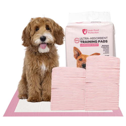 FPN Puppy Pads, Pink 18x24 Inches, Pack of 50 Pet Toilet Training Pee Pad - Ultra Absorbent, Quick Dry, Leak-Proof Pads for Puppies, Dogs, & Small Pets | 5-Layer Protection with Calming