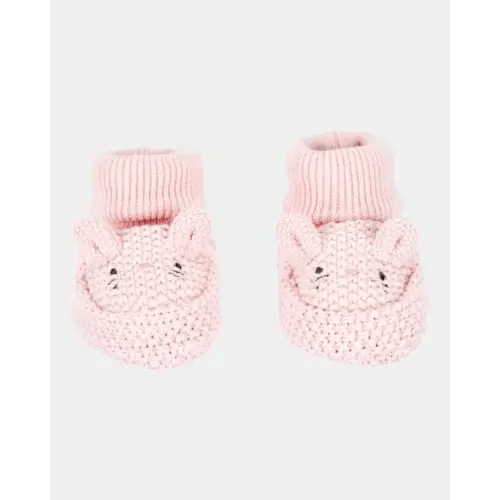 Baby Bunny Crochet Booties - Pink | Carter's