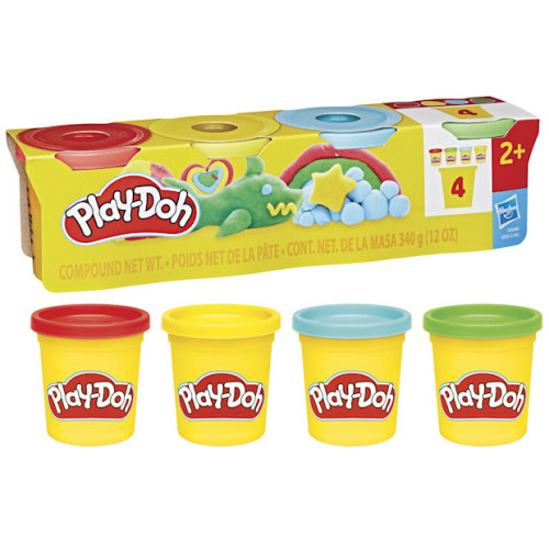 Play-Doh 4 Pack Classic Colors, 3 Ounce Cans