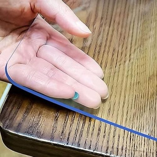 LovePads Clear Desk Mat 22 x 48 Inch, 1.5mm Thick Clear Table Protector, Waterproof Plastic Table Cover Protector, PVC Desk Protector Mat, Vinyl Desk Cover for Desktop, Coffee & Dining Table