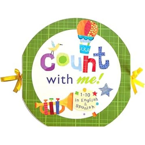 C.R. Gibson English and Spanish Learn to Count Book for Babies, 6.5 x 6.5 x 2 inches, 1 piece