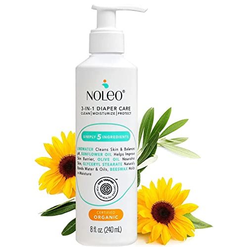 Multipurpose Organic Diaper Care - EWG Verified (8oz) - Baby Cleanser, Baby Lotion Unscented Unfragranced - Replace Zinc Oxide Diaper Rash Cream - Baby Diaper Rash Ointment to Protect Baby Skin