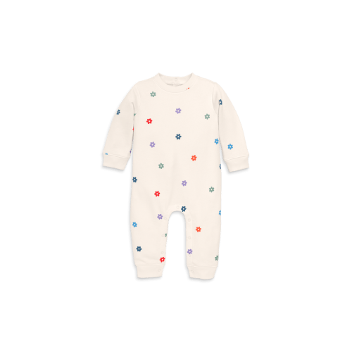 0-3 mo - Baby Sweatshirt Romper In Rainbow Grid