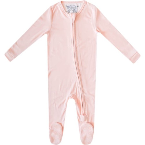 Baby Zip-Up Footie Pajamas, Blush