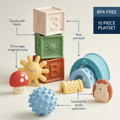 Itzy Ritzy Itzy Blocks Set of 10, Sensory Roto Blocks 10 - Walmart.ca